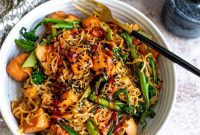 Savory Teriyaki Salmon Noodle Bowl