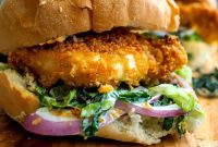 Golden Crispy Chicken Burger