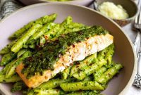 Zesty Salmon Pesto Pasta