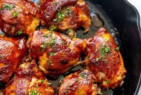 Glazed BBQ Chicken Thighs