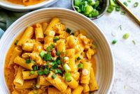 Creamy Slow Cooker Buffalo Chicken Pasta