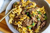 Hearty Slow Cooker Beef and Noodles
