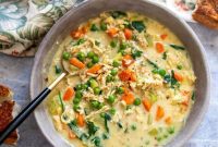 Velvety Chicken & Garden Vegetable Soup