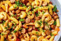 Cajun Kick Shrimp and Sausage Pasta