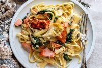 Lemon Herb Salmon Pasta Bake