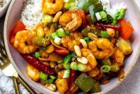 Spicy Szechuan Kung Pao Shrimp