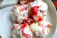 Homemade No-Churn Strawberry Cheesecake Indulgence