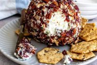 Ruby Red Cranberry Pecan Goat Cheese Ball
