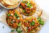 Smoky Chicken Tinga Tostadas