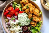 Mediterranean Chicken Gyro Bowls