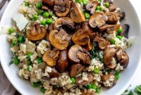 Creamy Mushroom and Pea Risotto