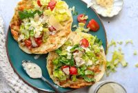 Caesar Chicken Smash Tacos
