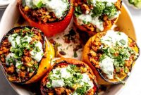 Zesty Mediterranean Turkey Stuffed Peppers