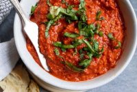 Simple Roasted Red Pepper Dip