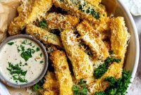 Crunchy Air-Fried Zucchini Sticks