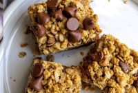 Fudgy Peanut Butter Chocolate Oat Bars