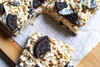 Decadent Cookies and Cream Rice Krispie Bars