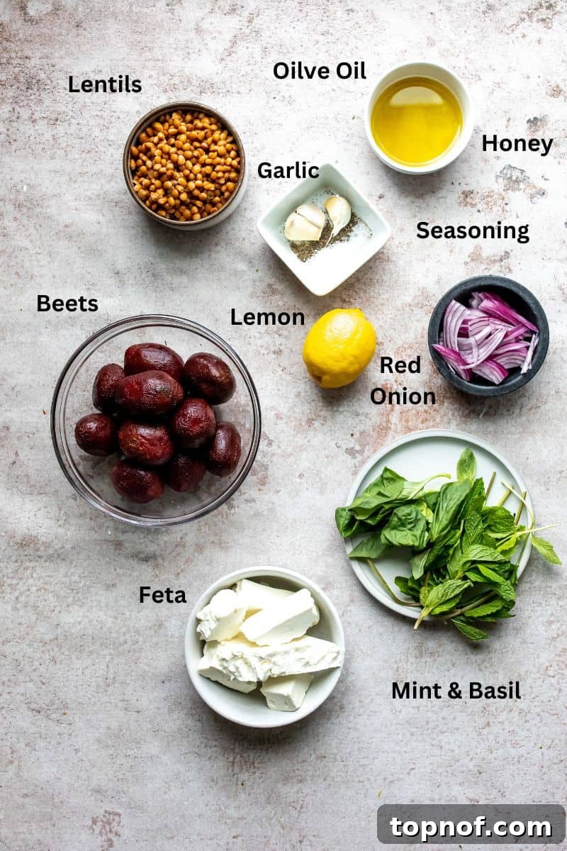 Ingredients needed to make the recipe, neatly arranged in small bowls, highlighting freshness.