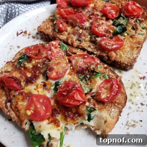Gourmet Pizza Toast with fresh toppings