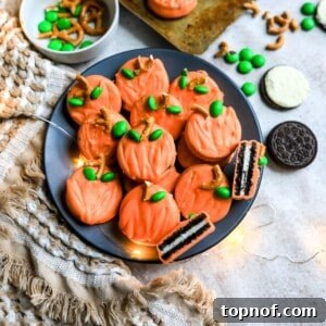 Orange cookies on a grey plate with a tea towel.