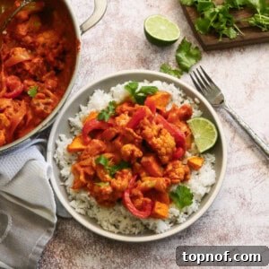 20 minute cauliflower sweet potato curry