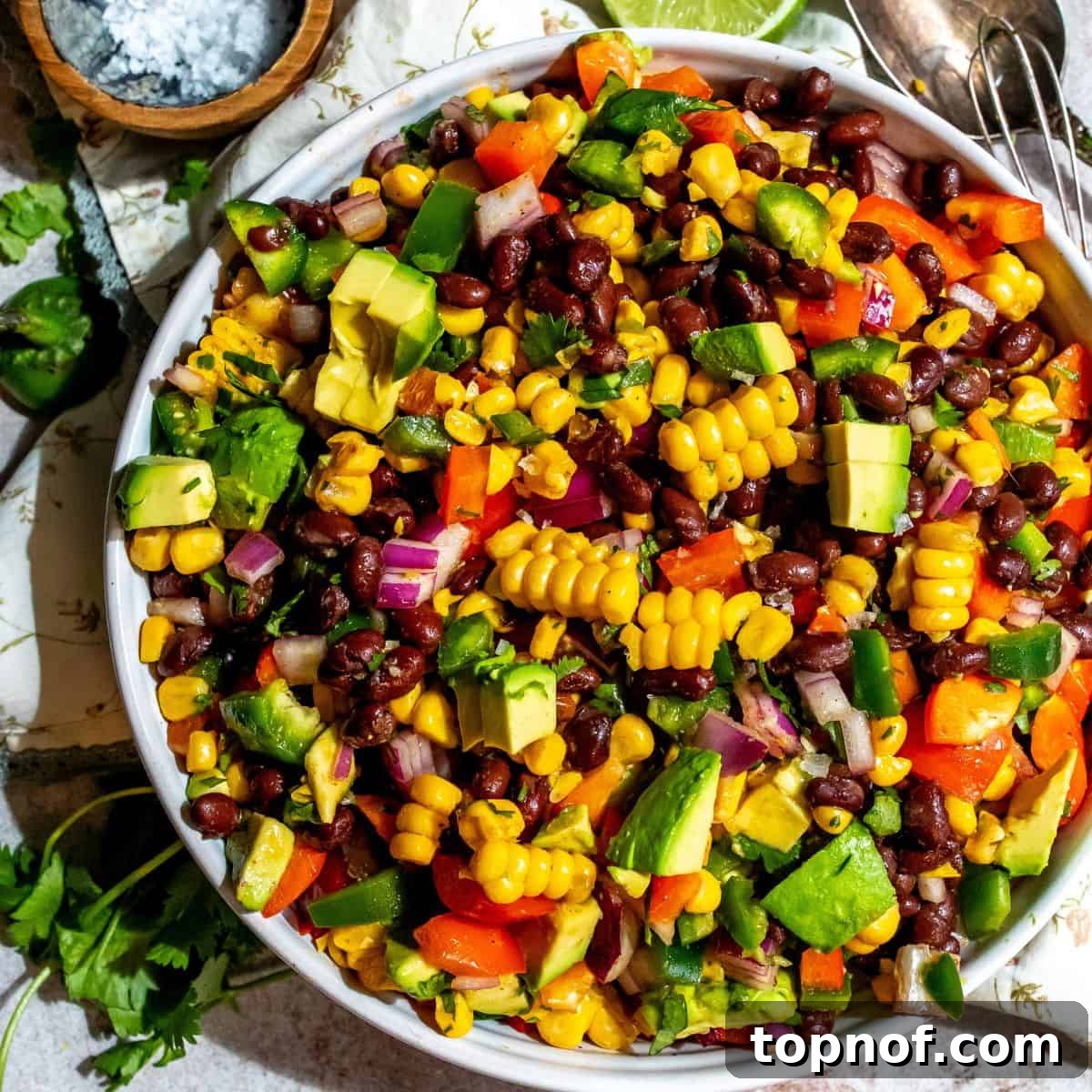 Vibrant and fresh Avocado Corn Salad, perfect for summer.