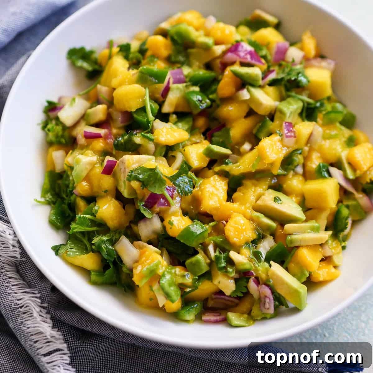 The Best Fresh Mango Salsa, vibrant and flavorful.