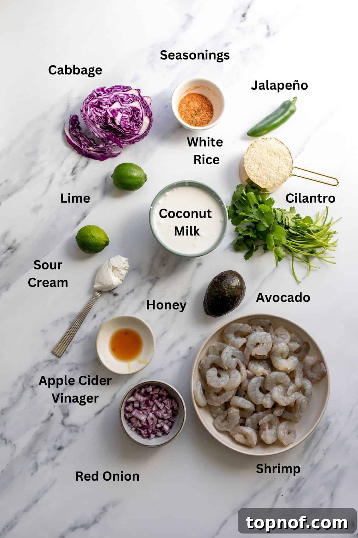 Bold Blackened Shrimp Bowl 3 Close-up of ingredients for Blackened Shrimp Bowls, including shrimp, seasoning, and fresh cilantro.