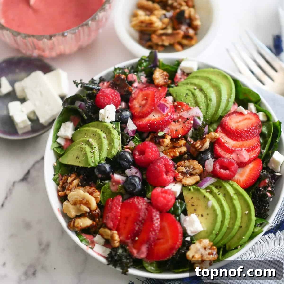 Berry Salad With Raspberry Vinaigrette, vibrant and fresh