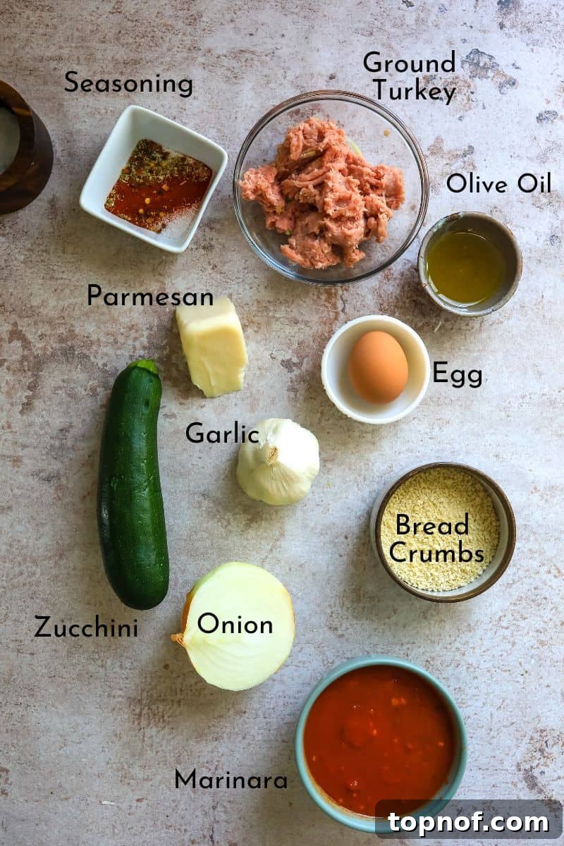 Crispy Air Fryer Turkey Meatballs 3 Ground Turkey Meatballs ingredients.