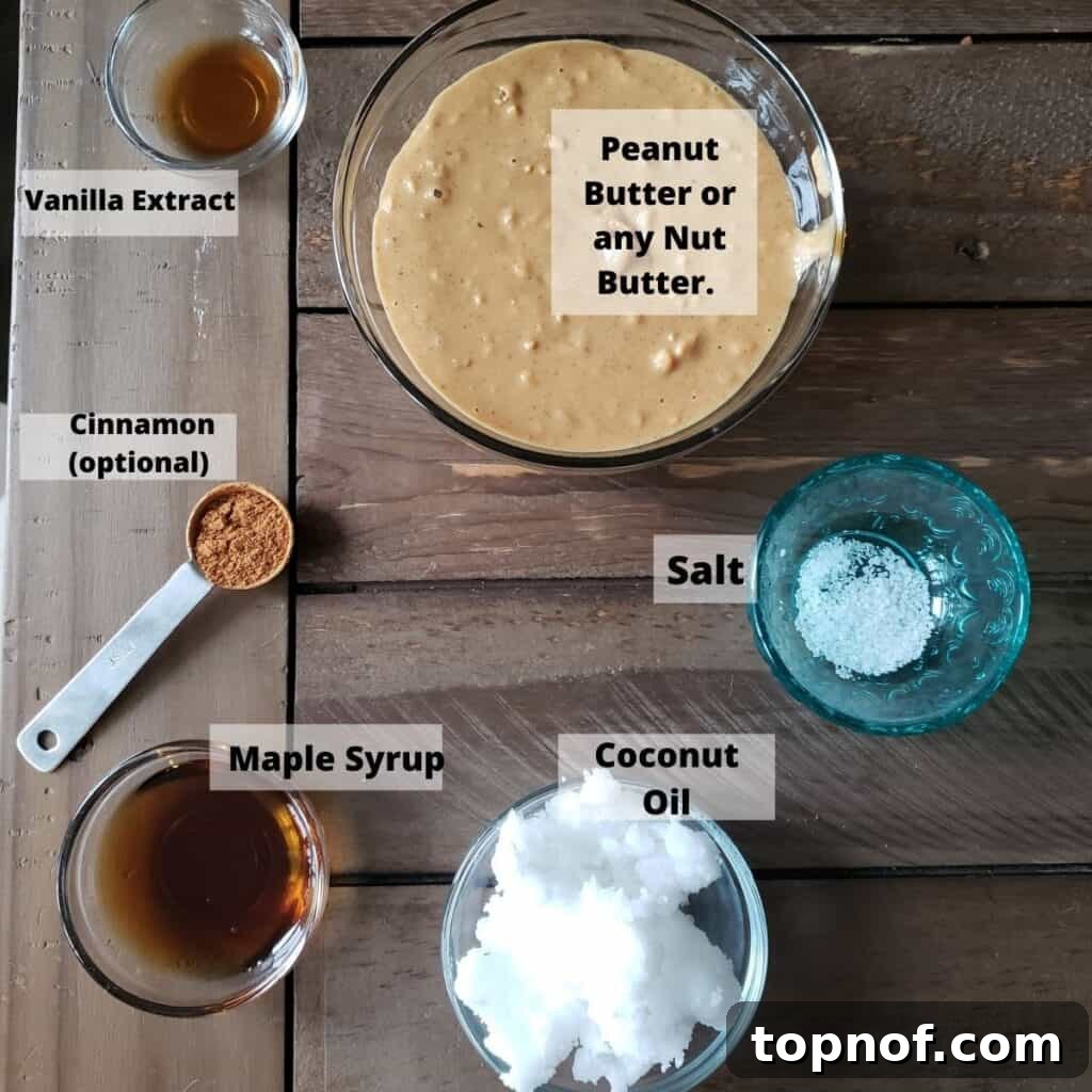 No-Bake 4-Ingredient Peanut Butter Fudge 3 Ingredients for easy 4-ingredient peanut butter fudge: coconut oil, peanut butter, maple syrup, vanilla.