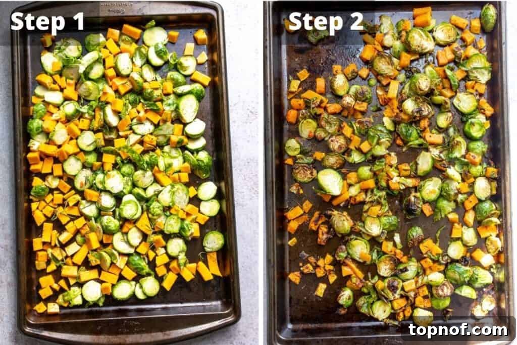 Golden Harvest Quinoa Salad 4 Hands demonstrating the process of chopping butternut squash for the salad recipe.