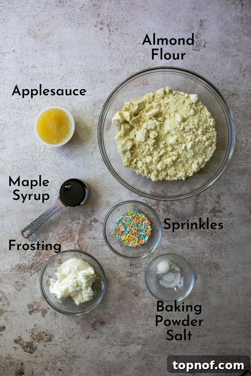 Tender Vegan Sugar Delights 3 Vegan Gluten Free Sugar Cookies Ingredients in bowls on a counter.
