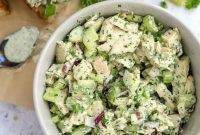 Vibrant Green Goddess Chicken Salad