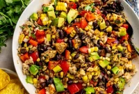 Citrus Black Bean and Rice Salad with Avocado
