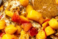 Creamy Peach Overnight Oats Recipe