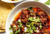 Slow Cooker Beef Birria Tacos with Dipping Consomme